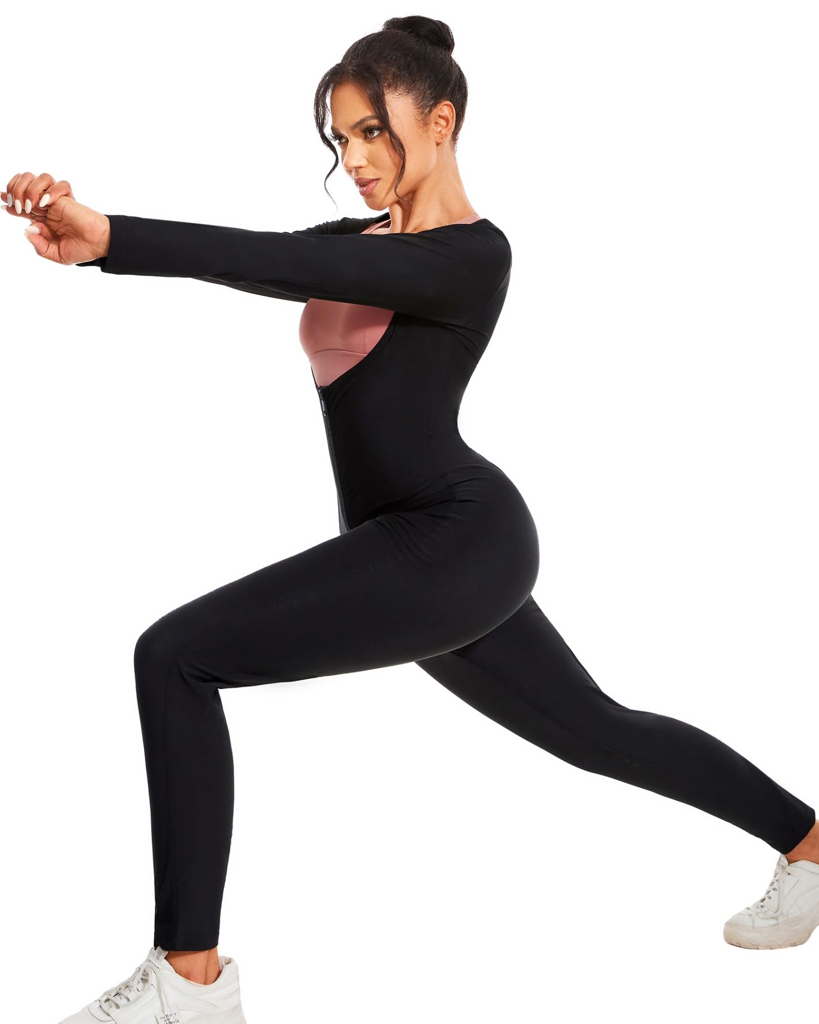 Tuta da sauna donna maniche lunghe dimagrante modellante allenamento
