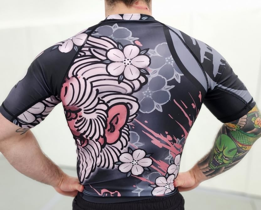 Tengu BJJ Rash Guard; Compression Fit Shorrt Sleeve3