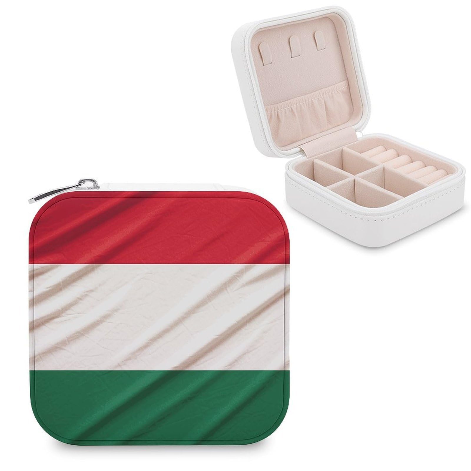 VstaDank Italy Flag Jewelry Box Beautiful Portable Ring Boxes Cute Large-Capacity Jewelry Case Jewelry Organizer for Mothers Gifts for Earrings Rings Hand Bracelet