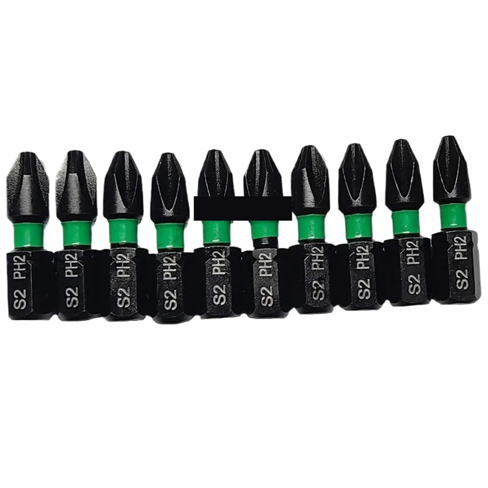 Eretyret Ph2-10Pcs 10 Piece Pz1/Pz2/Pz3/Ph2 S2 Alloy Steel Screwdriver Bit Set 25Mm Professional Work Tools Easy To Carry(Ph2-10Pcs)