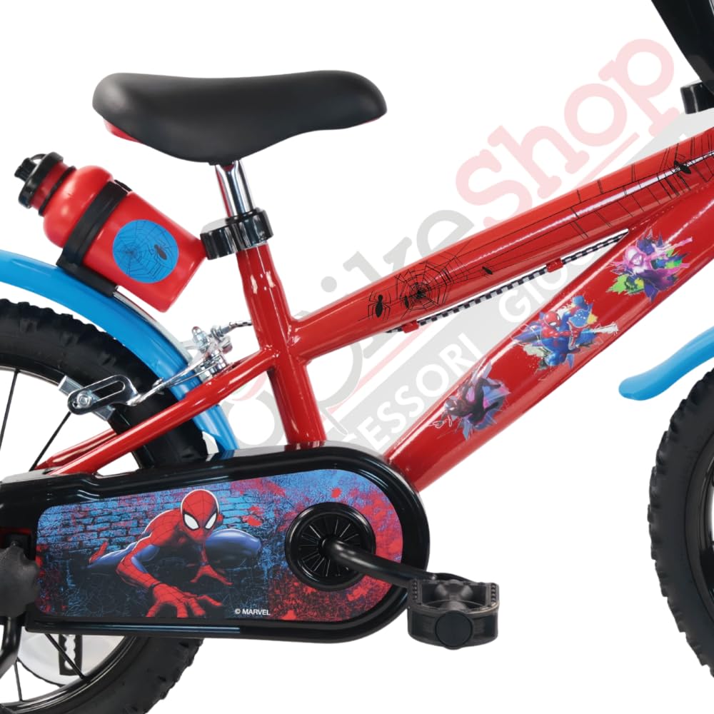 TECNOBIKE SHOP - VENDITA ACCESSORI GIOCATTOLI Vélo Enfant Denver Albri Spiderman Marvel - Taille 14 pouces