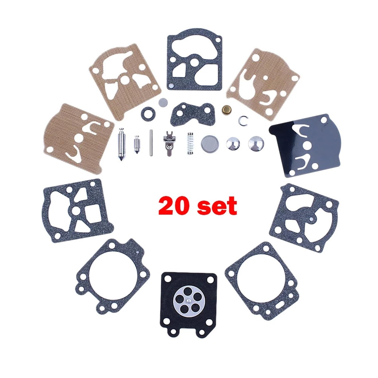 Filtro de gasolina Kit de reparación compatible con Walbro K20-WAT. Compatible con Husqvarna 55, 51, 455 y 460. Compatible con Rancher. Compatible con Echo.