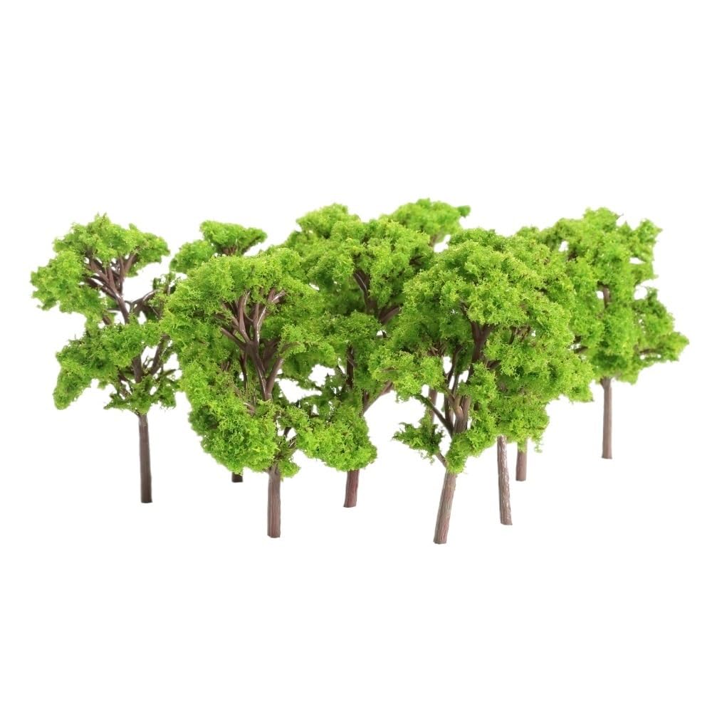 Landscape Greenery 10pcs Garden Scenery Plastic Trees Model, Train Railway 1:75-100 Scale Landscape Tree, Simulation