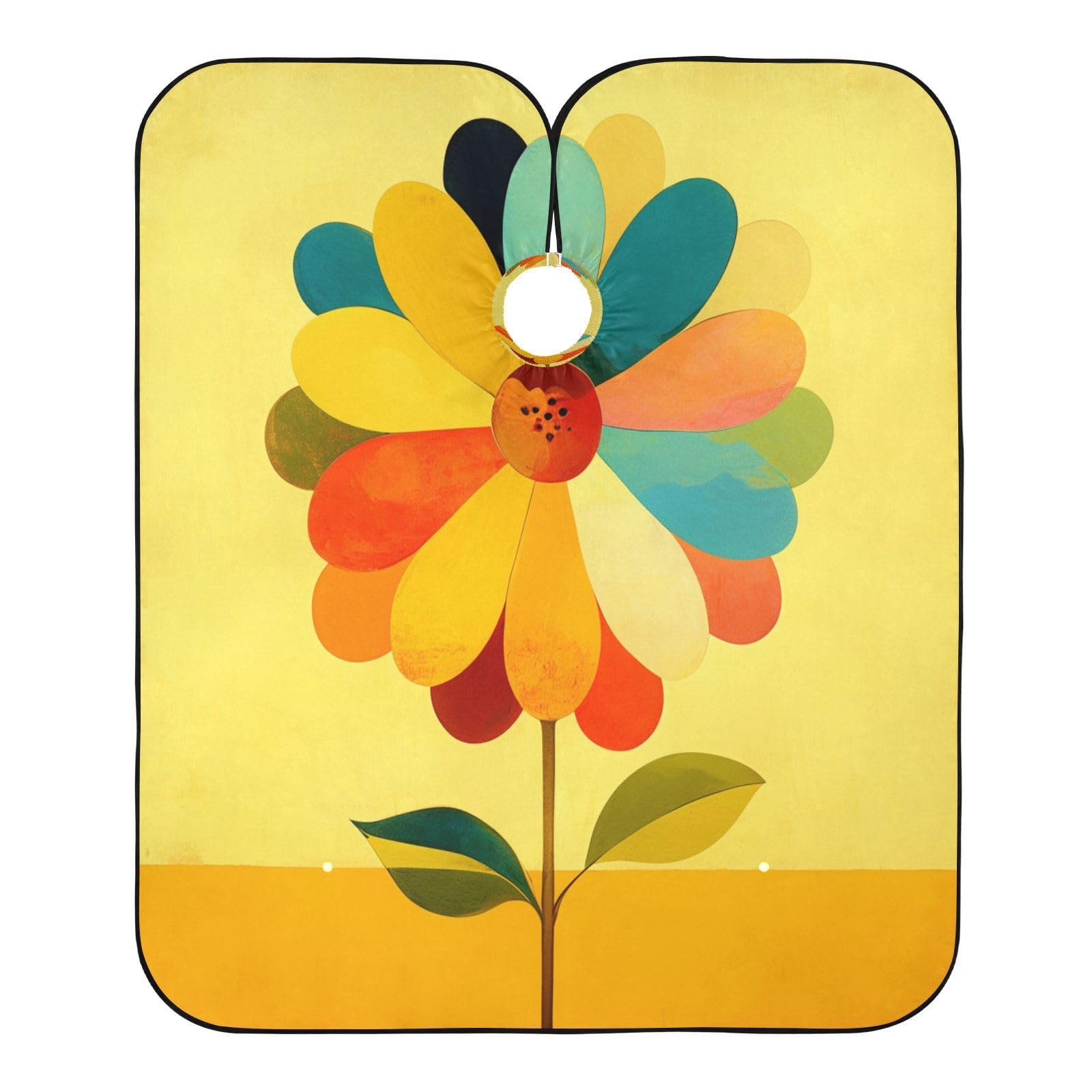 Kigai Colorful Flower Hair Cutting Cape for Men & Women Waterproof Barber Cape Professional Hairdressing Salon Styling Apron with Adjustable Closure Snap