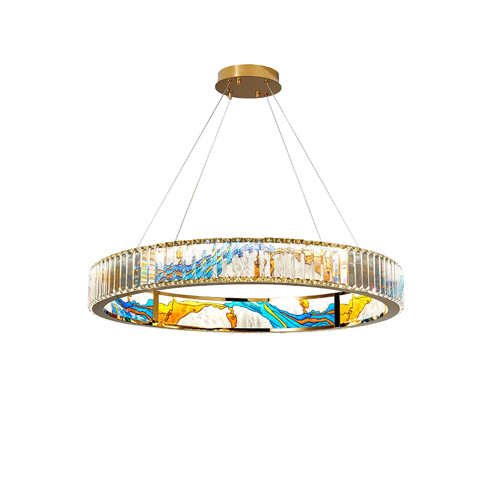 Nowoczesne lampy sufitowe do salonu, 2 pierścienie ściemnialne oświetlenie sufitowe LED, blisko sufitowych opraw oświetleniowych do sypialni, jadalni, kuchni - złote 80x12 cm