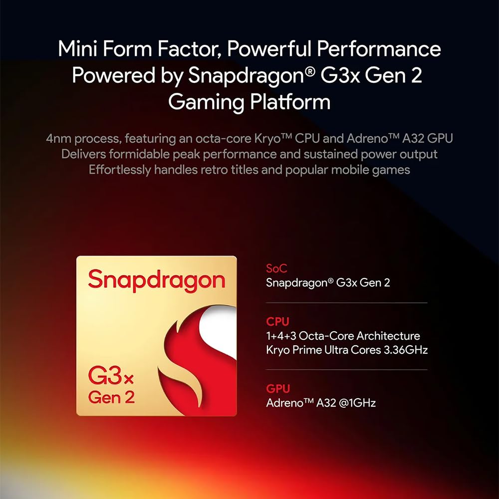 AYANEO Pocket S, Mini palmare da gaming retrò, con Snapdragon G3x Gen 2, display LCD 1280 x 960, joystick effetto Hall, telaio interamente in metallo CNC, per emulazione di giochi classici (nero, 12