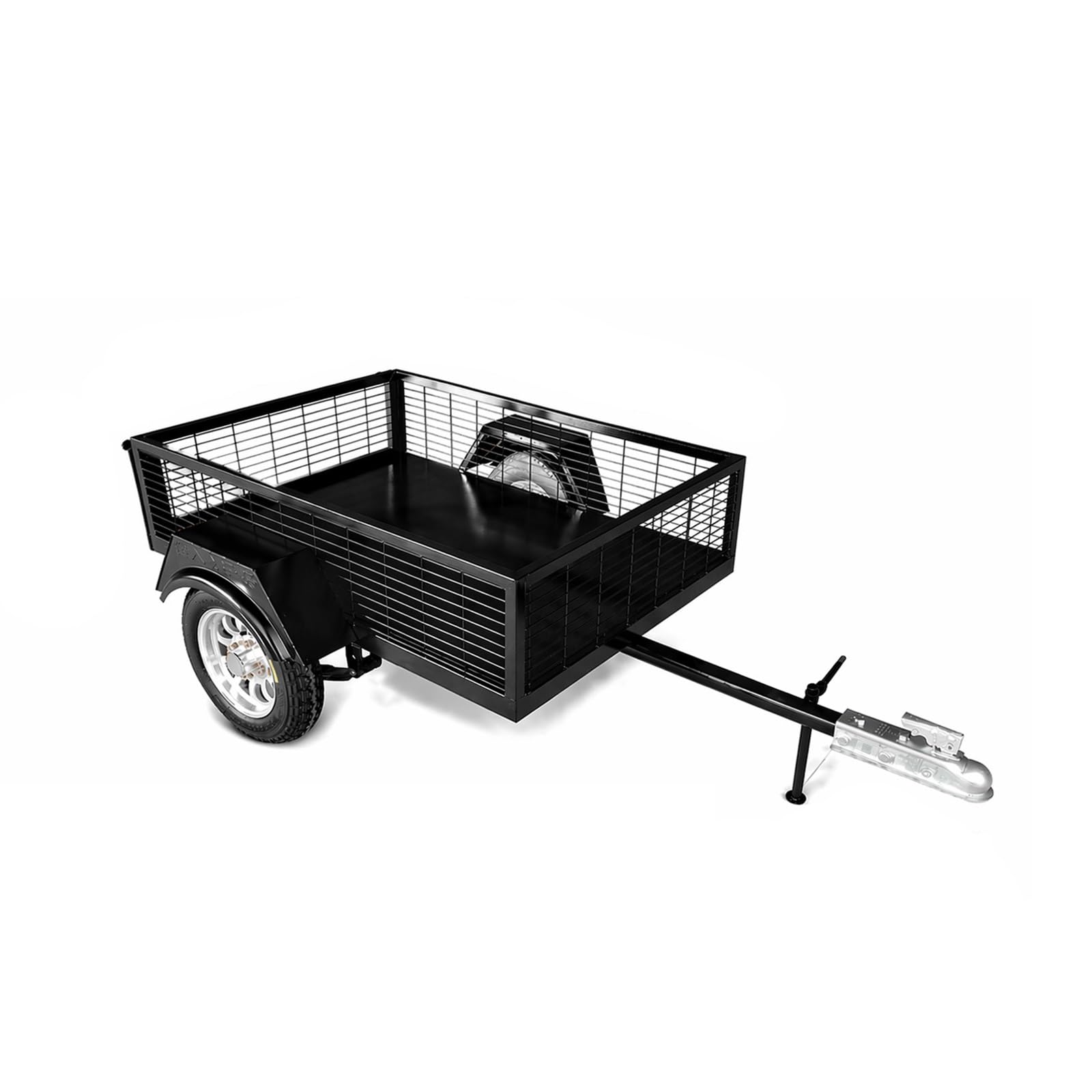 Remorque Cargo Tricycle, Chariot Pliant Acier Lourd | Châssis Acier Renforcé + 140 lb + Attelage Universel pour Trike - Idéal Jardinage et Livraison