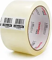 Fita de Empacotamento ThreeBond FIXA 48mm x 45m Transparente – Alta Adesão e Resistência para Fechar Caixas, Mudança, E-commerce e Logística (1 Rolo)