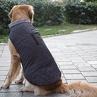 Vista 5 de Abrigo de invierno para perro, chaqueta reversible para perro, impermeable, reflectante, para clima frío, para perros pequeños, medianos y grandes