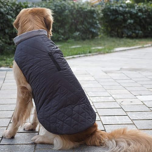 Miniatura 10 de Abrigo de invierno para perro, chaqueta reversible para perro, impermeable, reflectante, para clima frío, para perros pequeños, medianos y grandes