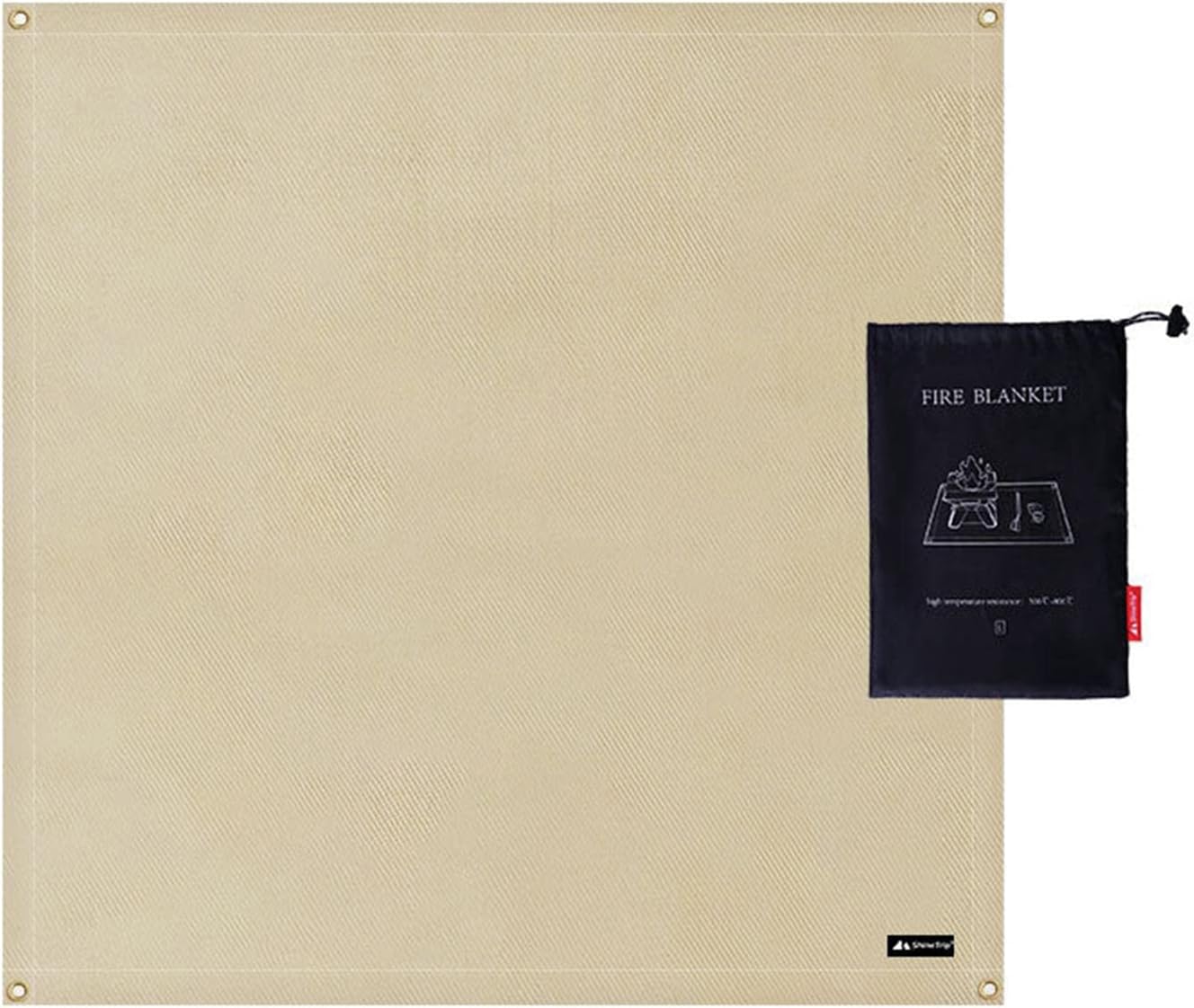 Newmind Fireproof Fire Mat- Portable Fire Blanket Protective Pad Flame Retardant Stove Floor Grill Mat for Patio Lawn Outdoor Camping BBQ Protection - 100x100cm : Patio, Lawn & Garden