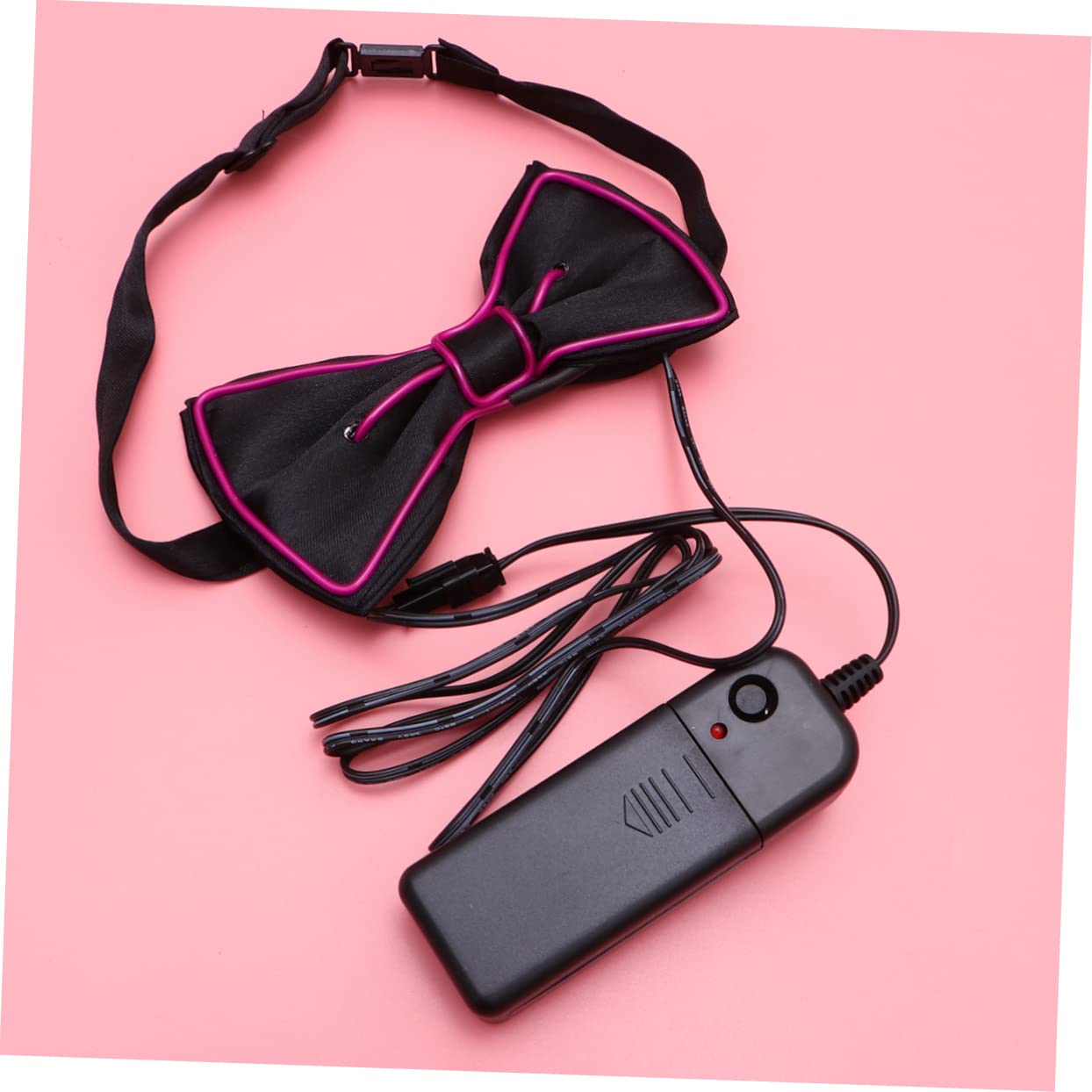 VALICLUD Purple Flashing LED Bow Tie Luminous Party Tie Decoration for Performance Costume Events and Dress Up Supplies Battery Not Included