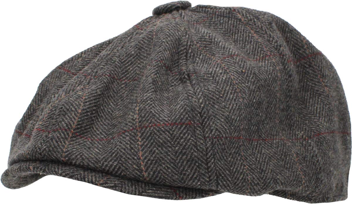 KBETHOSW-310 Wool Felt Applejack Ivy Cap Hat - BLK - L-XL