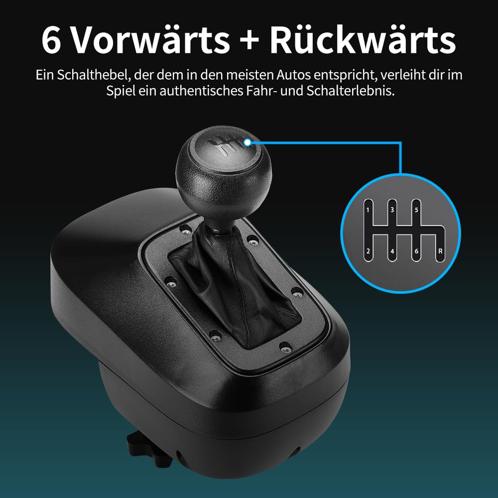 NBCP Schaltgetriebe Driving Force, Gaming Racing H Schaltgetriebe, kompatibel mit Logitech G29 Rennräder