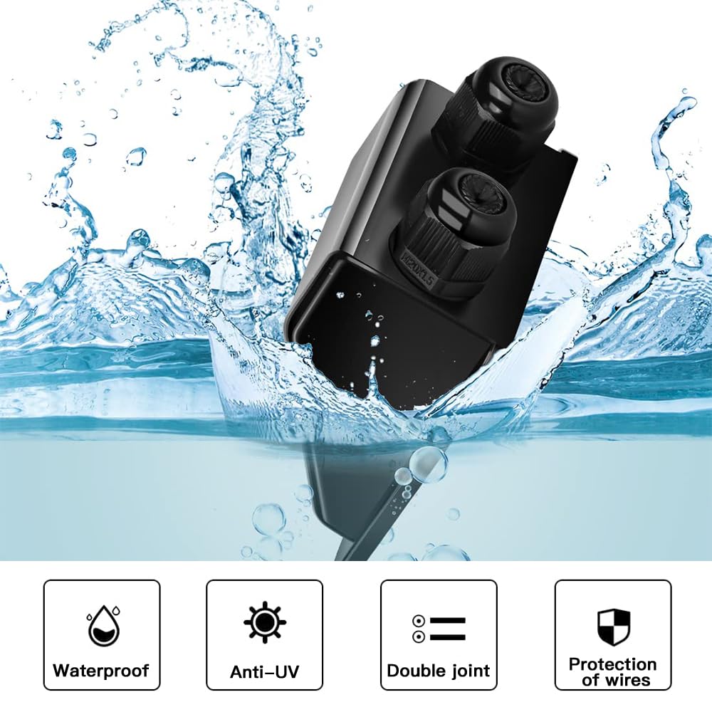 Passacavo Solare Per Tetto - 2 Pezzi, Impermeabile In ABS, Per Pannelli Fotovoltaici