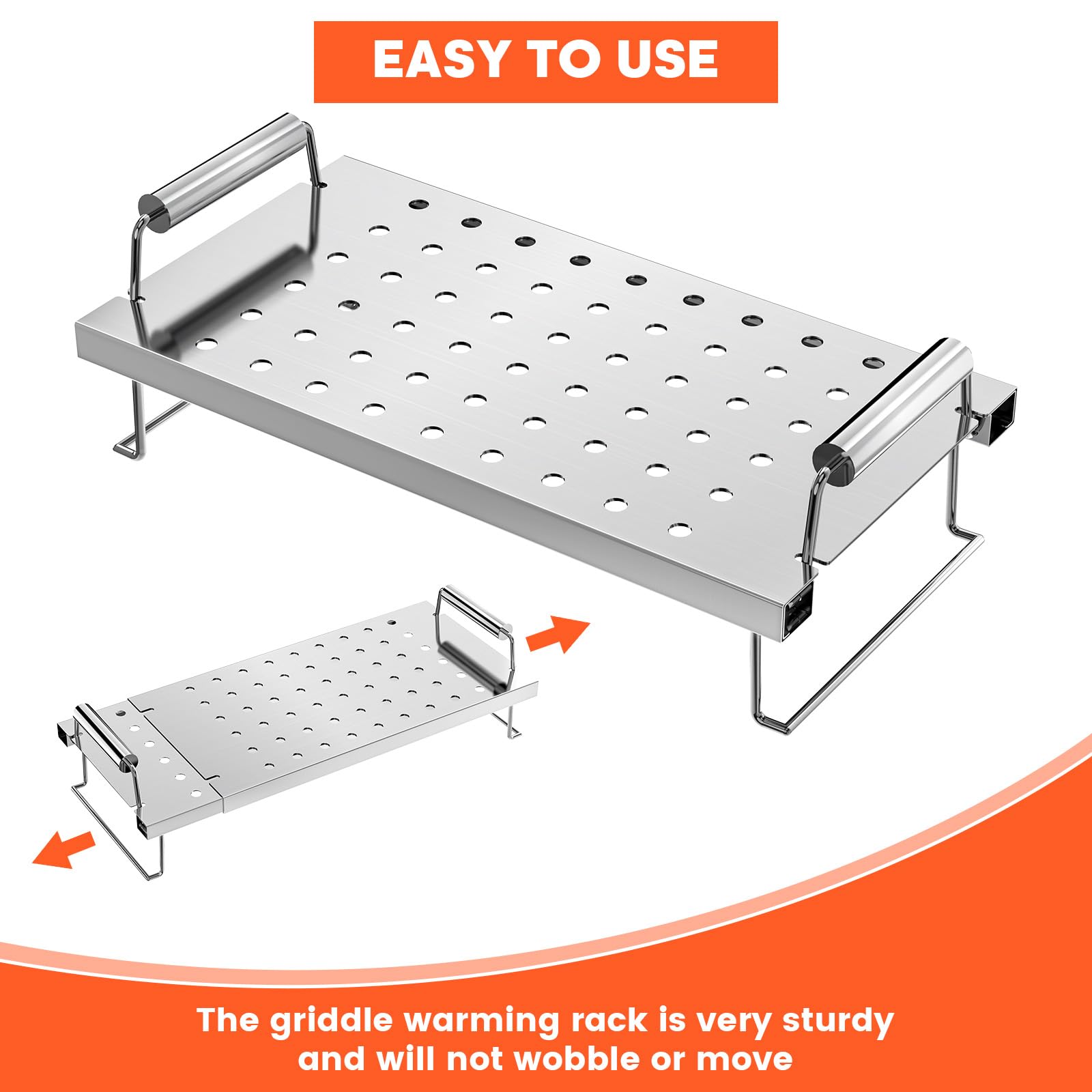 Griddle Racks Snapklik.com : QuliMetal Adjustable Griddle Warming Rack For Blackstone ...