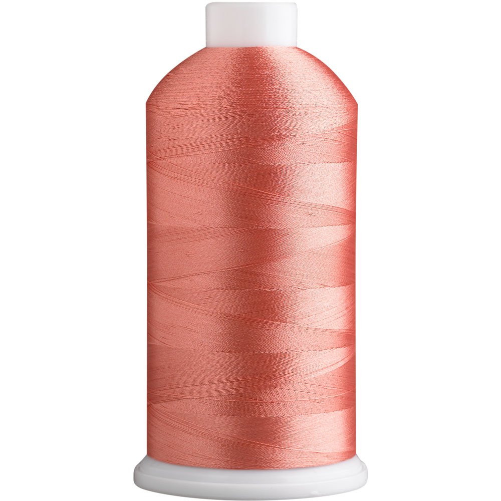 Super B Polyester Embroidery Thread, 40wt Large Spool 5000m, Embroidery Thread for Commercial & Domestic Machine, 175 Popular Colors Machine Embroidery Thread, 100% Polyester - Nacarat Red 3014 — image 1