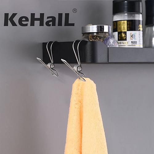 Miniatura 2 de 50 clips de gancho de acero inoxidable 304, clip para colgar con gancho, pasadores de ropa para colgar, clips universales para decoración de