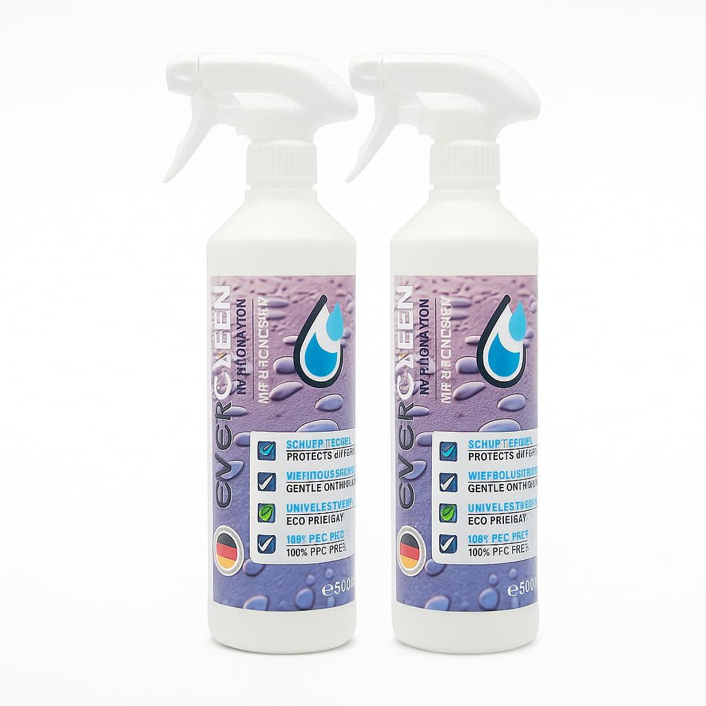 Spray impregnujący i ochrona przed śniegiem, 2 × 500 ml – odporny na wodę i brud do skóry, tekstyliów, namiotów, butów, ubrań i toreb – idealny do użytku na zewnątrz, zimą i na co dzień
