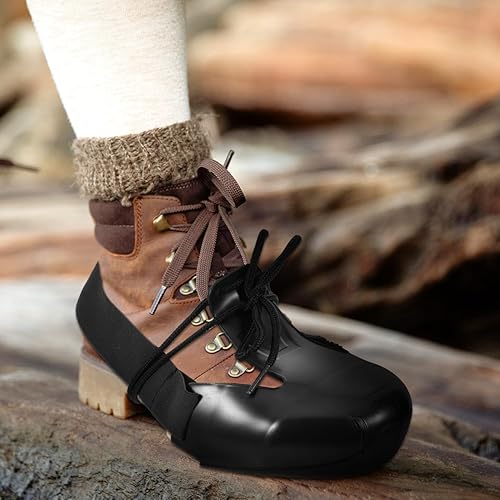 Miniatura 3 de Housoutil 1 par de cubiertas de punta de acero para zapatos de punta de acero cubiertas de zapatos reutilizables cubiertas de zapatos cubiertas de