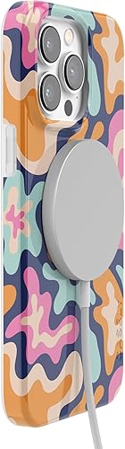 Miniatura 3 de Casely Funda para iPhone 14 Pro Max Color Splash de medianoche Retro abstracto Compatible con MagSafe Diseño clásico de funda ultra delgada