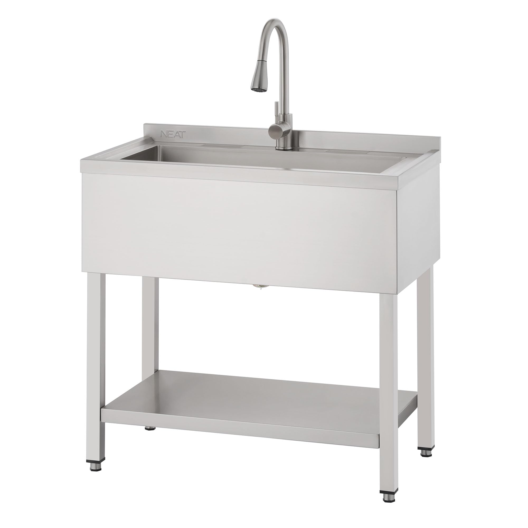 36" NSF EcoStorage Stainless Steel Utility Sink w Faucet