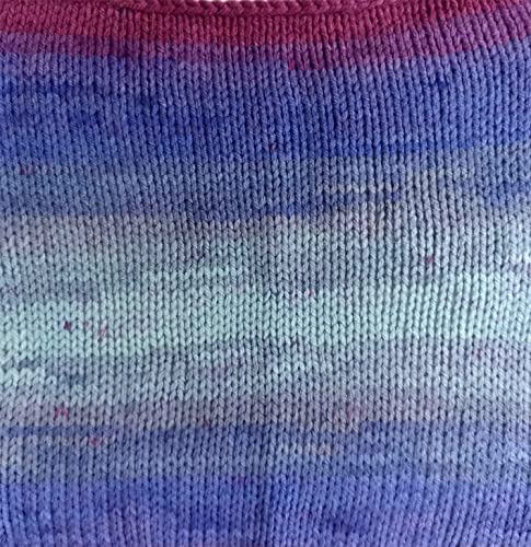 5 x 100 g Wollbiene Batik, 500 g Wool with Colour Gradient, Multicoloured Knitting Wool, Crochet Wool (2000 Berry Purple) - Image 2