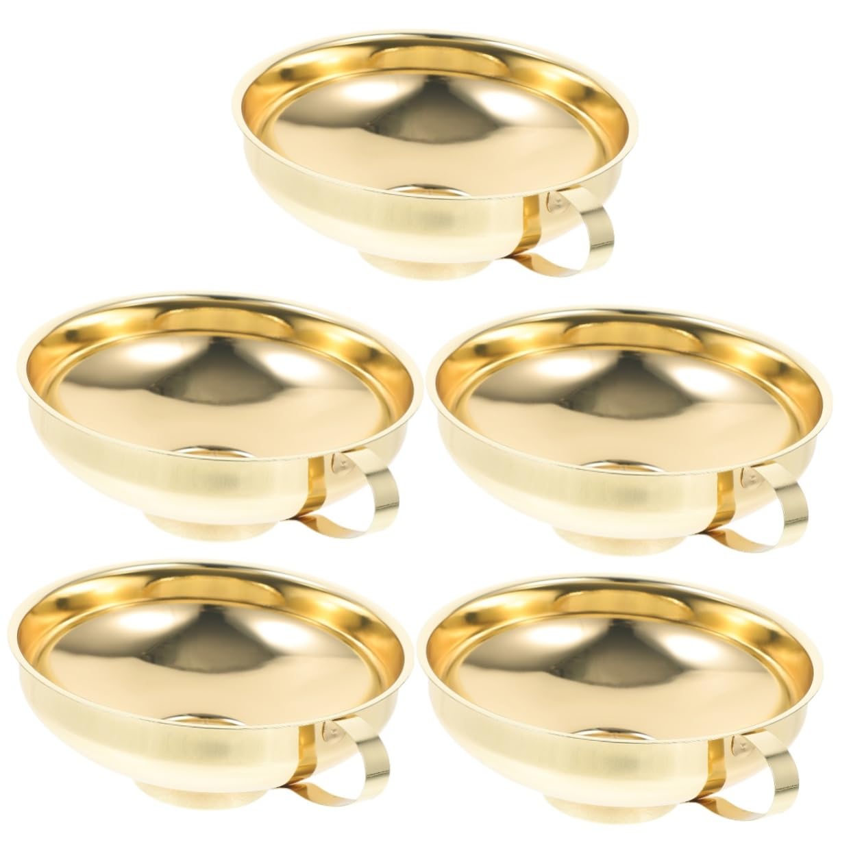 PRETYZOOM 5 Piezas embudo envase acero inoxidable limpion recipientes oleo cozinha suministros de cocina herramienta dosificadora de liquidos accesorios y suministros para tarros de albañil