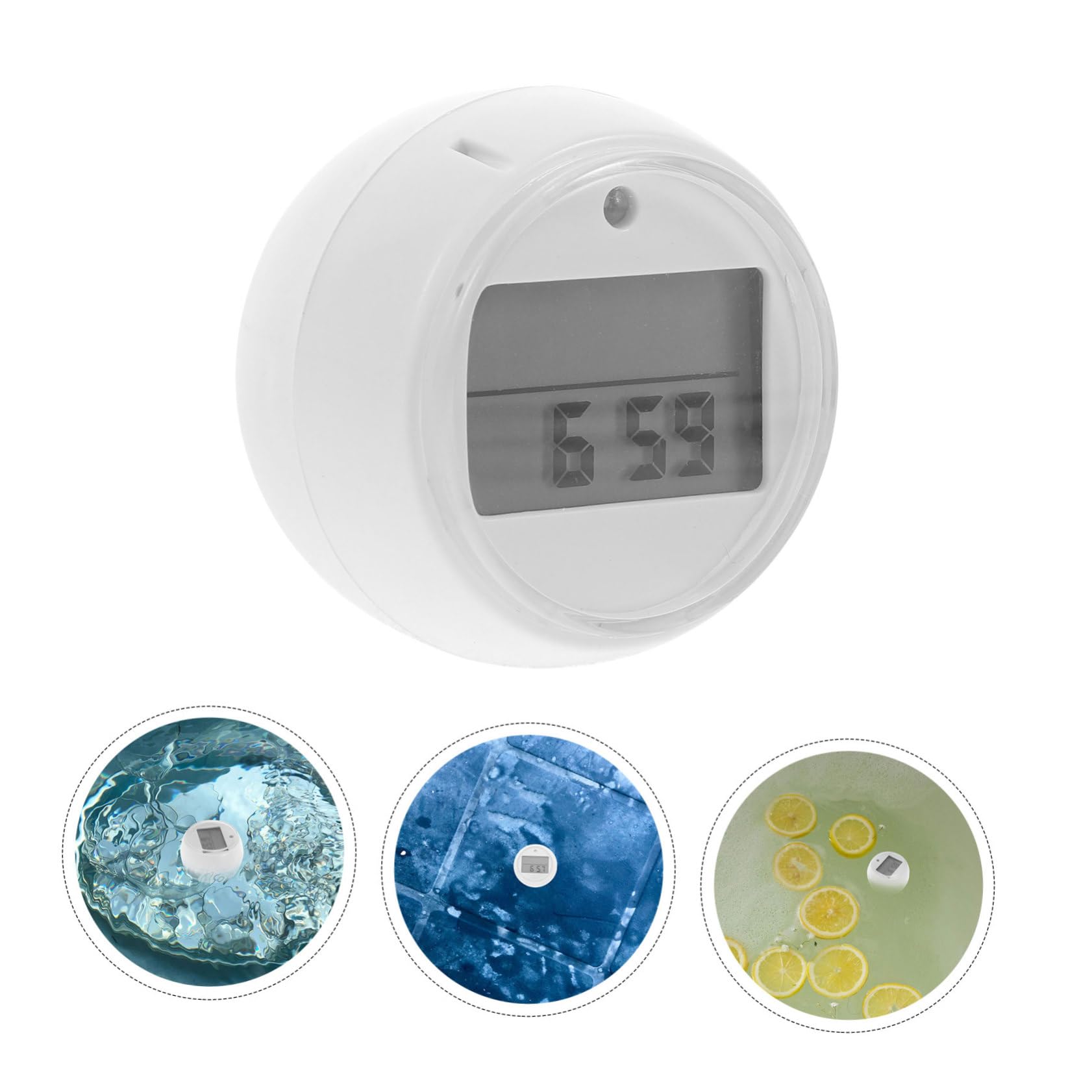 PRETYZOOM 4 Stück Schwimmendes Wasserthermometer Thermometer für Pool Schwimmthermometer Schwimmendes Thermometer Badewassertemperaturthermometer Badewannen-wasserthermometer pp Weiß