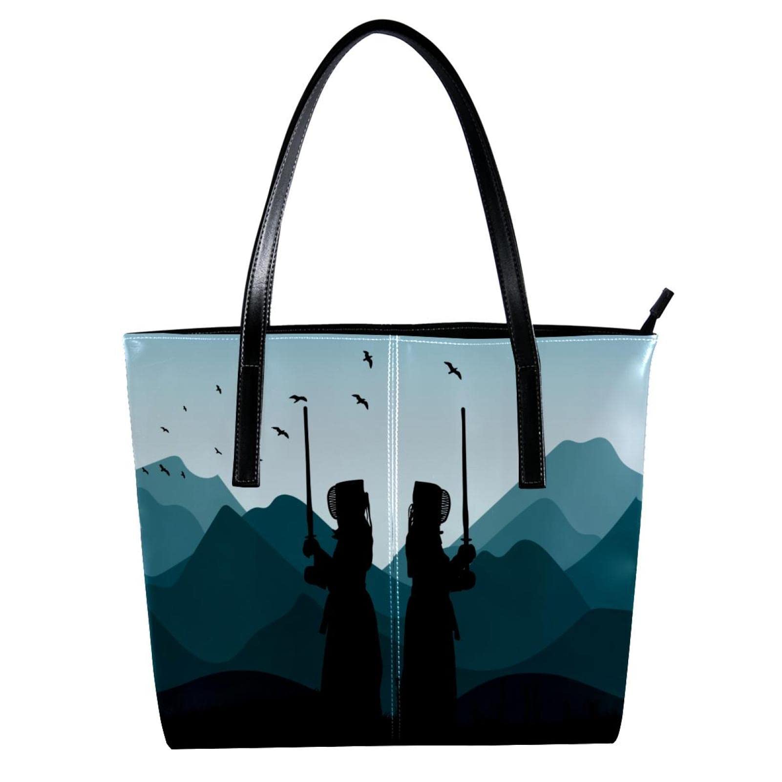 Bolso de mano personalizado de piel sintética para el hombro, bolso de mano japonés Kendo Mountain Training, Varios colores