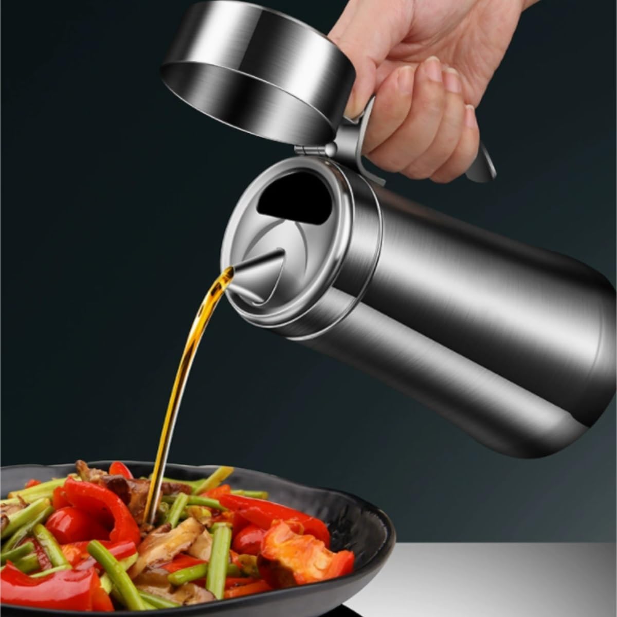 Dispenser per Salsa di Soia Bottiglia Di Condimento For Aceto E Salsa Di Soia Senza Olio For Uso Domestico, Set Da 2 Pezzi Contenitore Dell'olio