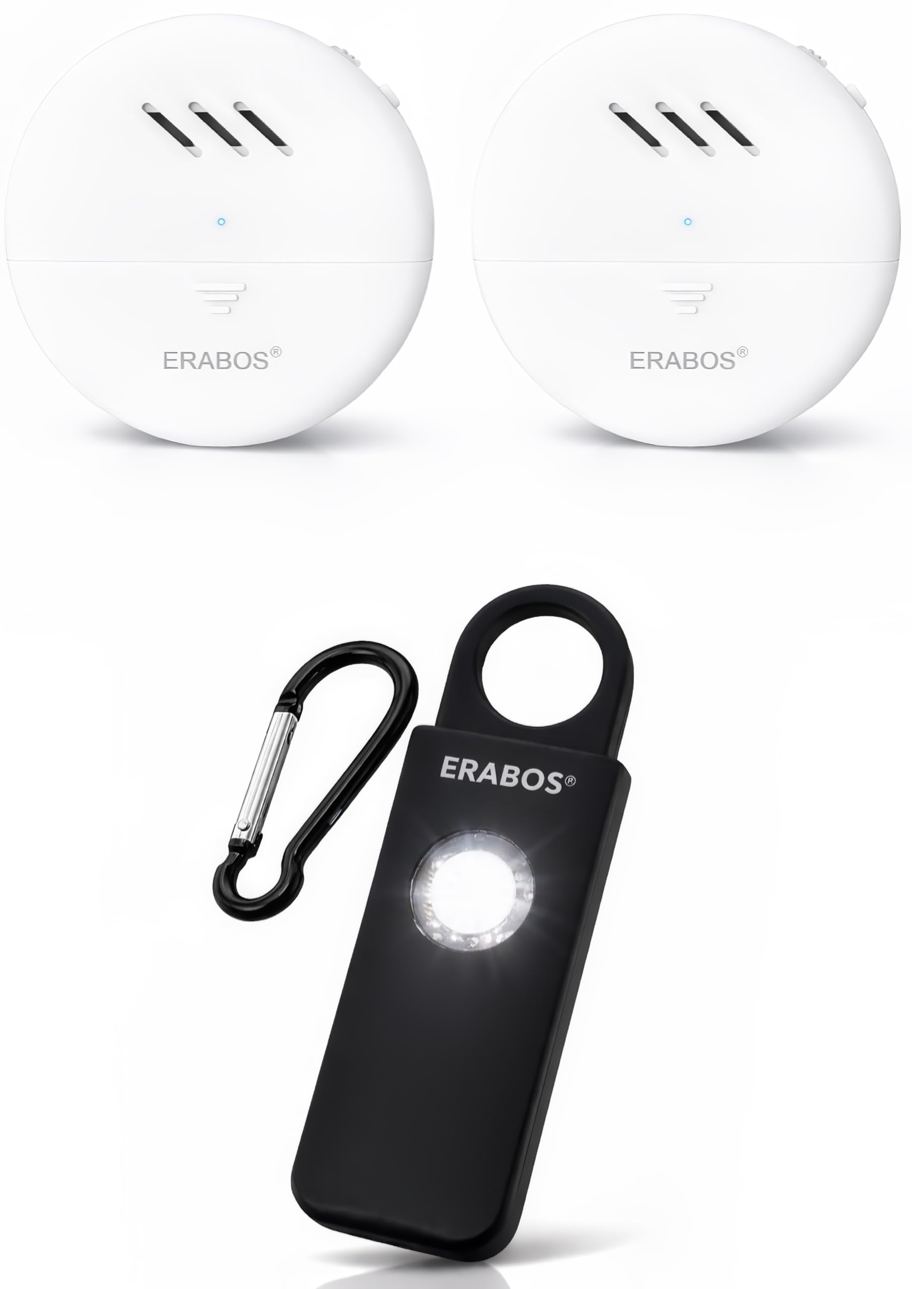 Premium Sicherheits-Set Zuhause & Unterwegs – Taschenalarm 130 dB mit Stroboskop + Glasbruchalarm für Fenster | Einbruchschutz Alarmanlage ohne Bohren | Persönlicher Notfallalarm & Fensteralarm