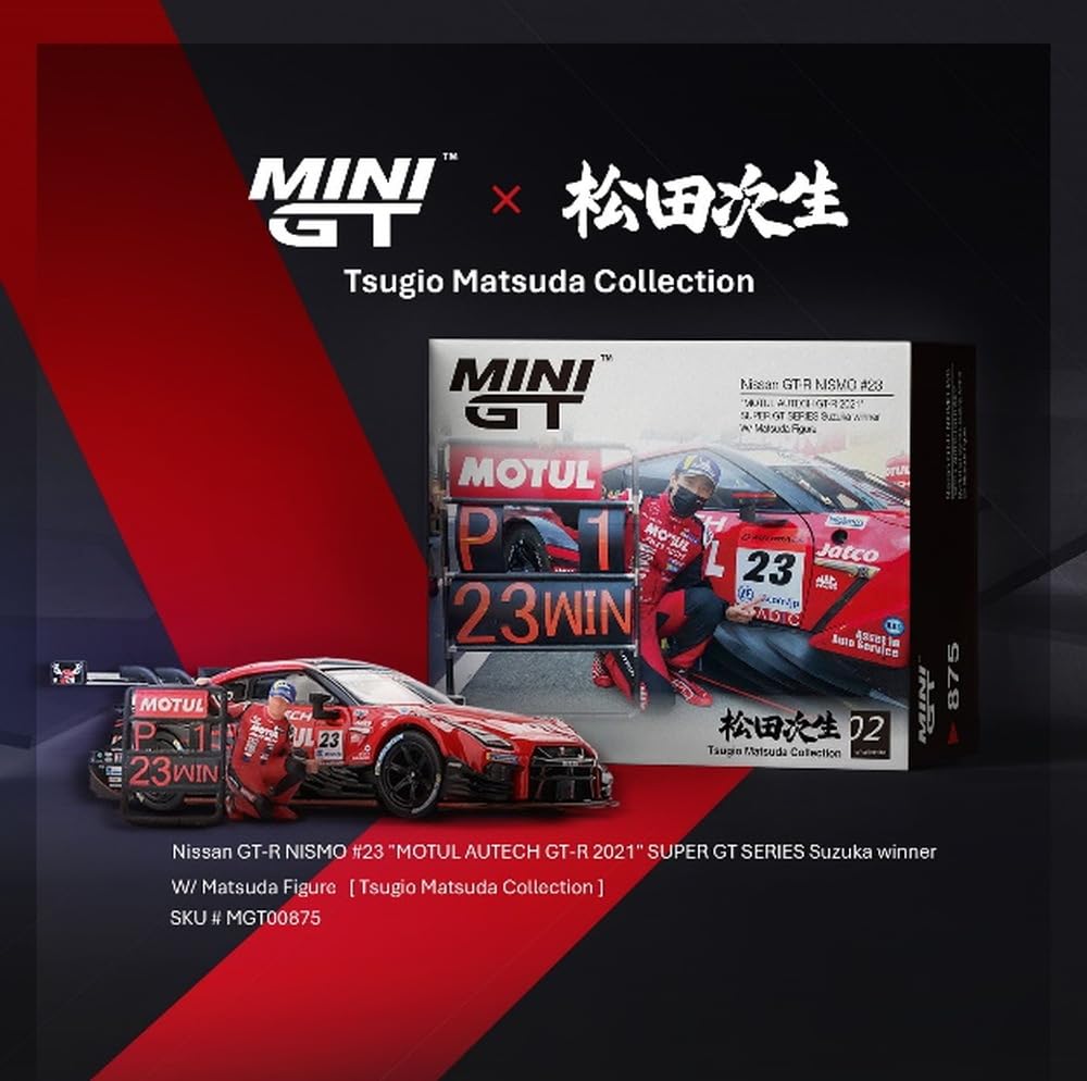 MINI GT 1/64 GT-R GT500 Super GT Series 2021 R3. Carro vencedor