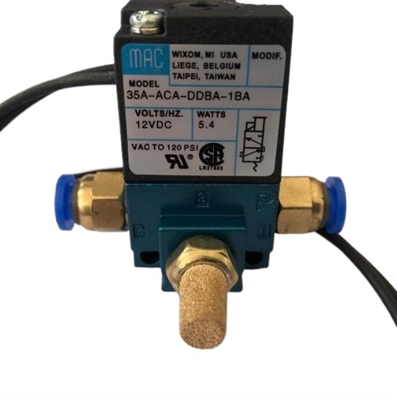 3 Port Electronic Boost Control Solenoid Valve 35A-ACA-DDBA-1BA 35A-ACA-DDFA-1BA 35A-ACA-DDAA-1BA with Brass(DDBA 12V)