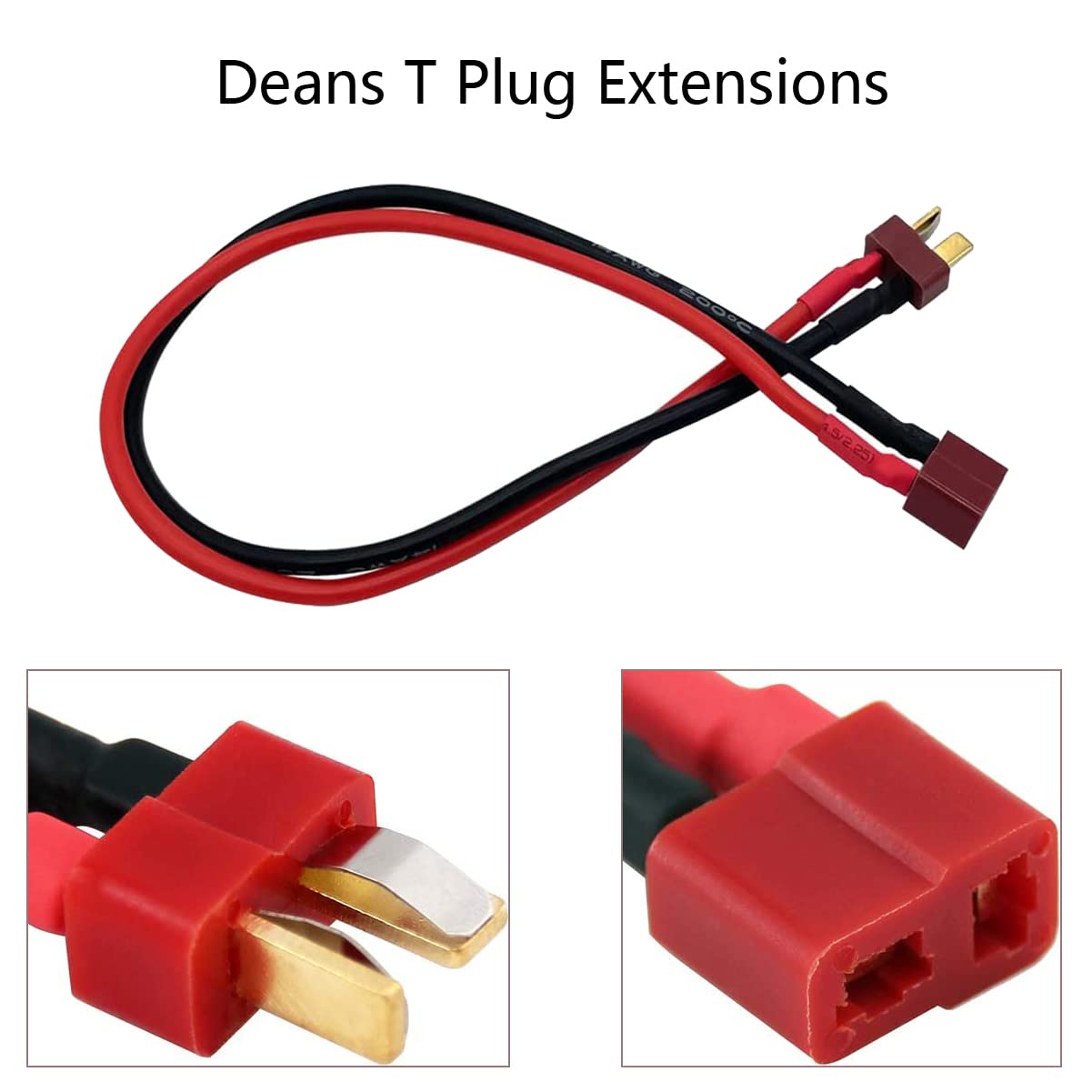 Dean T Adapter für RC Lipo Batteries teuerung DIY Stecker an EC3 Stecker Buchse Dean T Adapter für RC Lipo Batteries teuerung DIY Stecker an EC3 Stecker Buchse