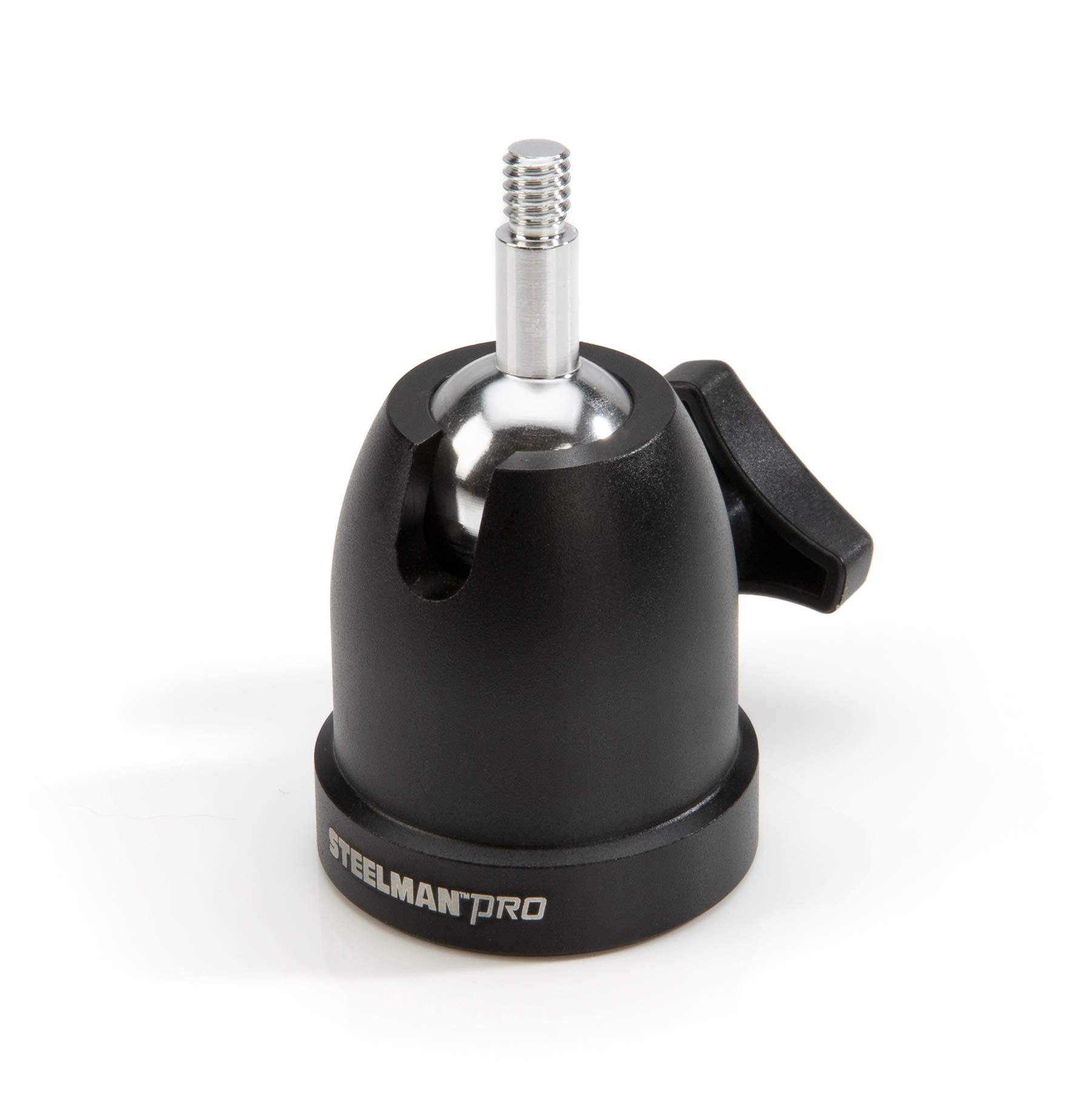 Steelman Pro 1/4"-20 Ballhead Universal Mounting Plate with 35-Pound Capacity Magnetic Base for Mechanics Work Lights, 70 Degree Tilt in Any Direction