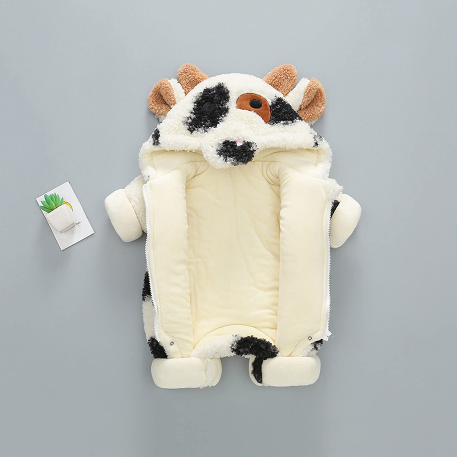 Generisch Babykleidung Neugeborene Jungen Mädchen Schneeanzug Wintermäntel Kuhdrucke Säuglingsoverall Bodysuits Registrierung