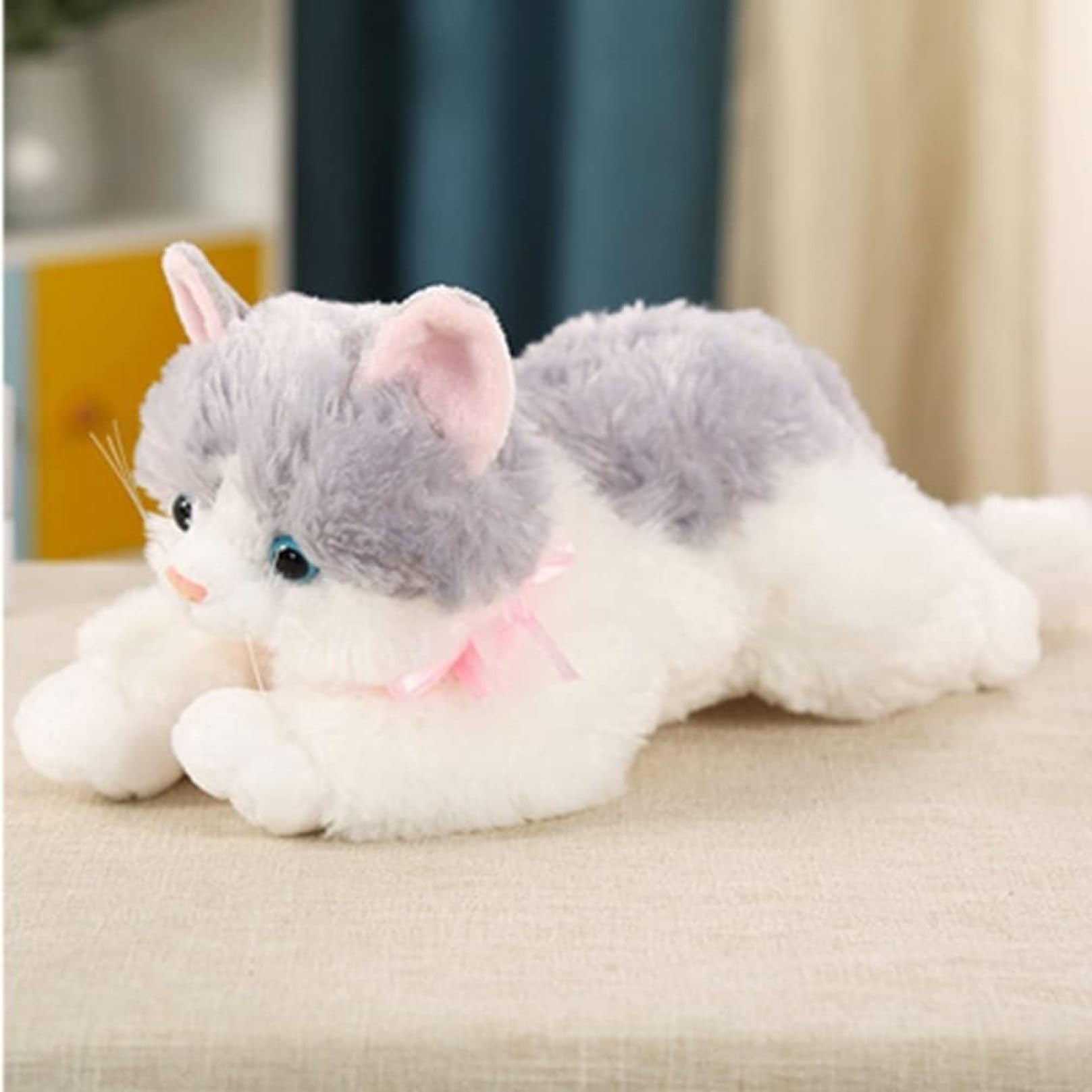 Amazon｜ネコ ぬいぐるみ 猫 本物そっくり 人形 鳴る 大きい 生々しい