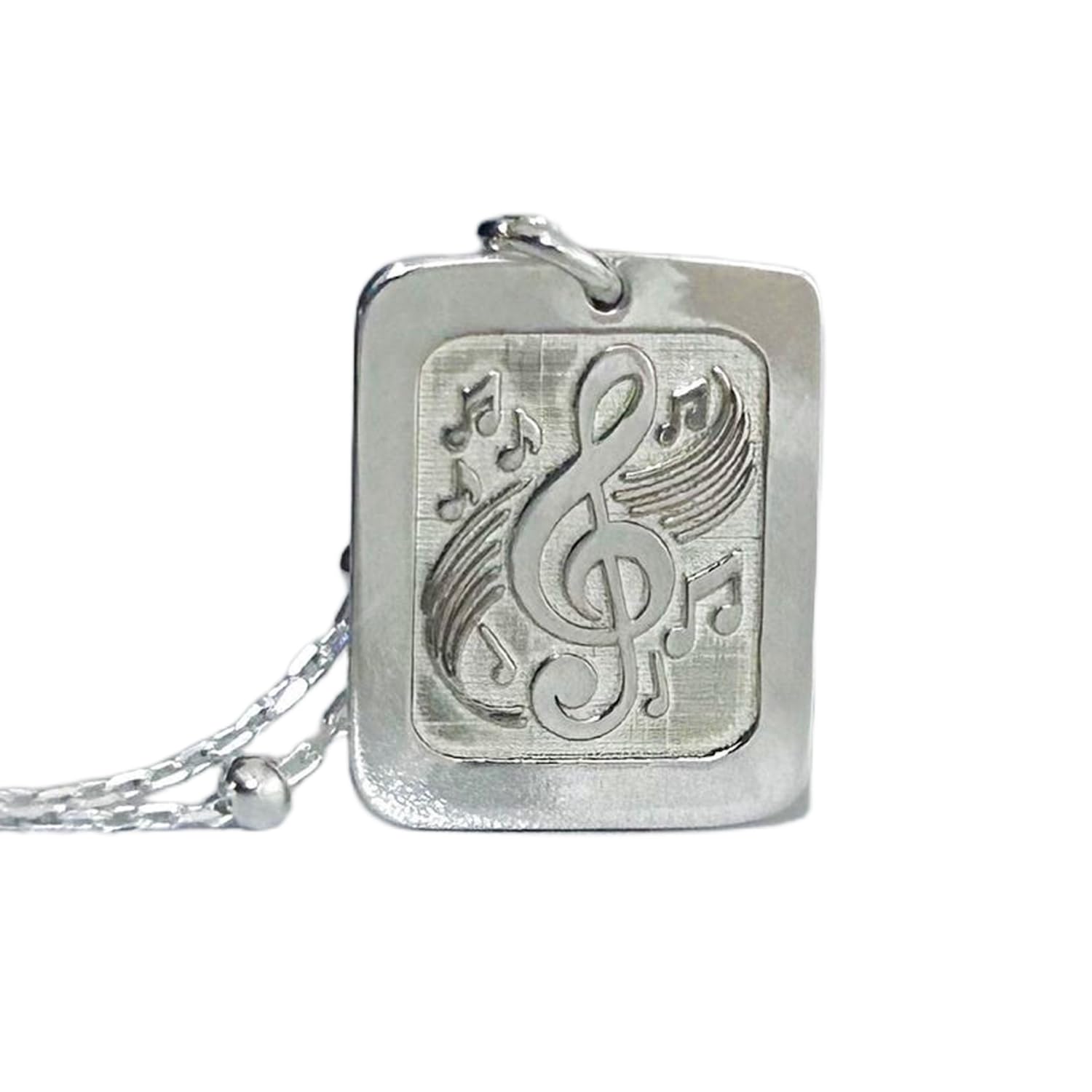 Collier note de musique en argent 925 sterling durable et de haute qualité