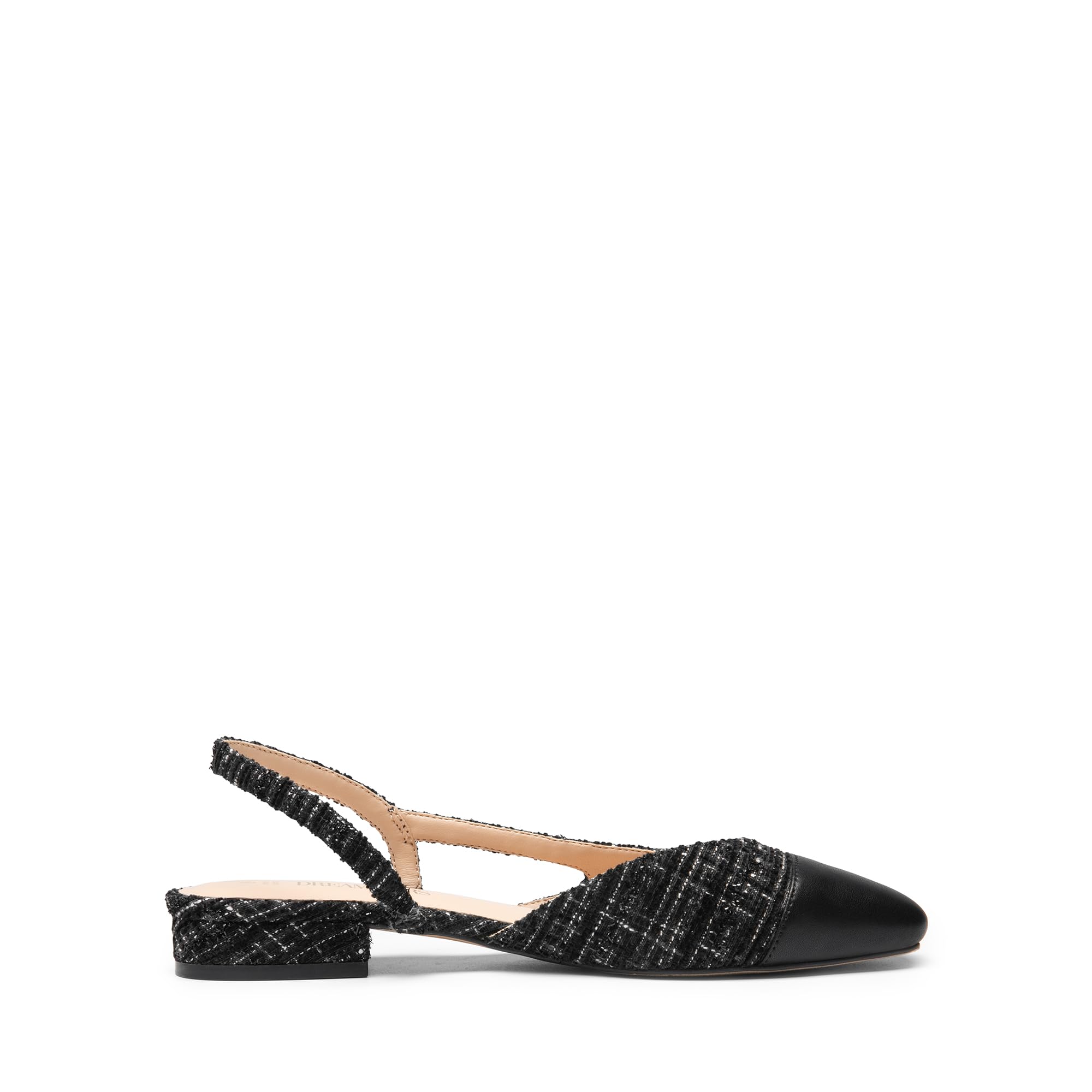 DREAM PAIRS Ballerine da donna con cinturino sul retro, punta quadrata con tacco basso, comode scarpe da lavoro per ufficio, feste, matrimoni, affari, casual