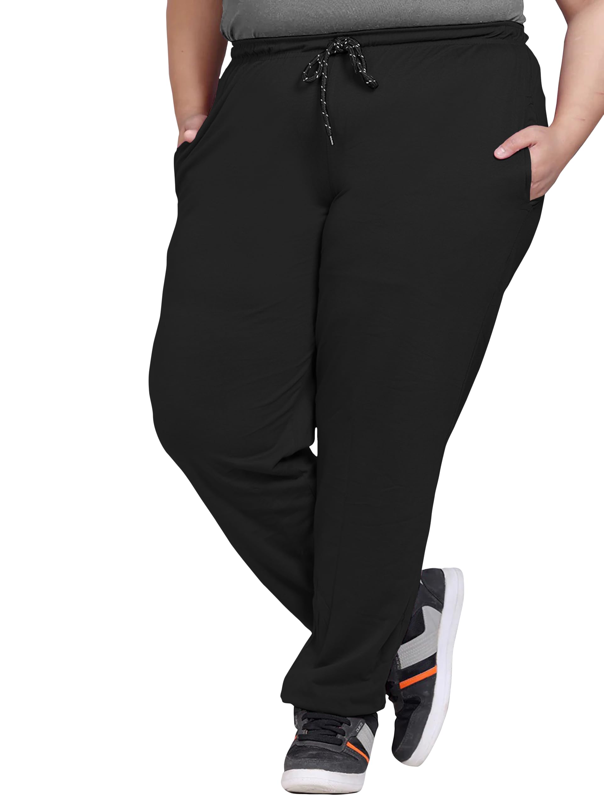 Womens Regular Fit Cotton Track Pants | Casual & Sports Trousers | Plus Size Bottoms for Lounge, Gym & Night Wear | Sizes XL, 2XL, 3XL, 4XL, 5XL