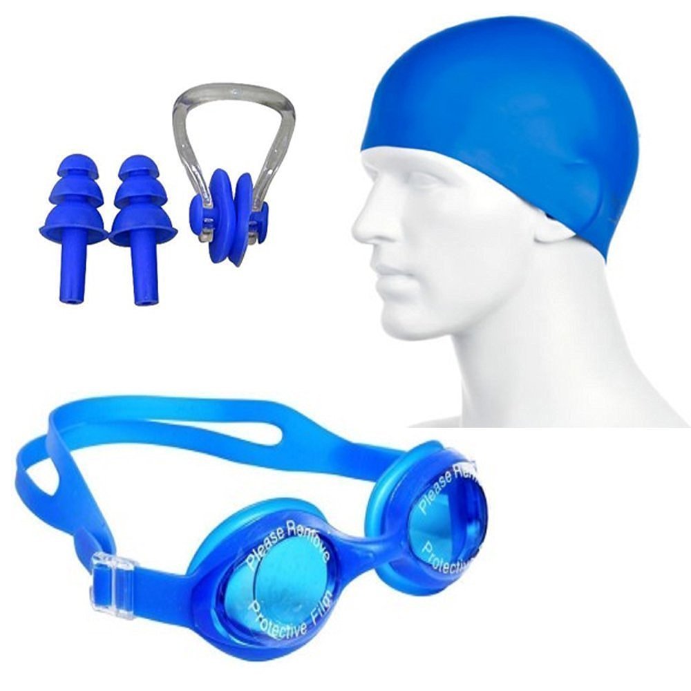 GIMFRA Swimming Kit Swimming Antifog Goggles Swimming Cap Ear Plug Nose Clip for Men,Women,Boys,Girls,Kids and Adult.(Multi color) (B0C174HB3X) Amazon Price History, Amazon Price Tracker