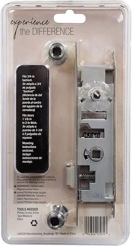 Miniatura 4 de Larson Juego de manijas de mortaja con certificación Storm Door (latón)