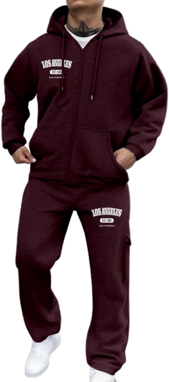 Ensemble Pour Homme 2 Pièces Ensemble Complet à Manches Longues Avec