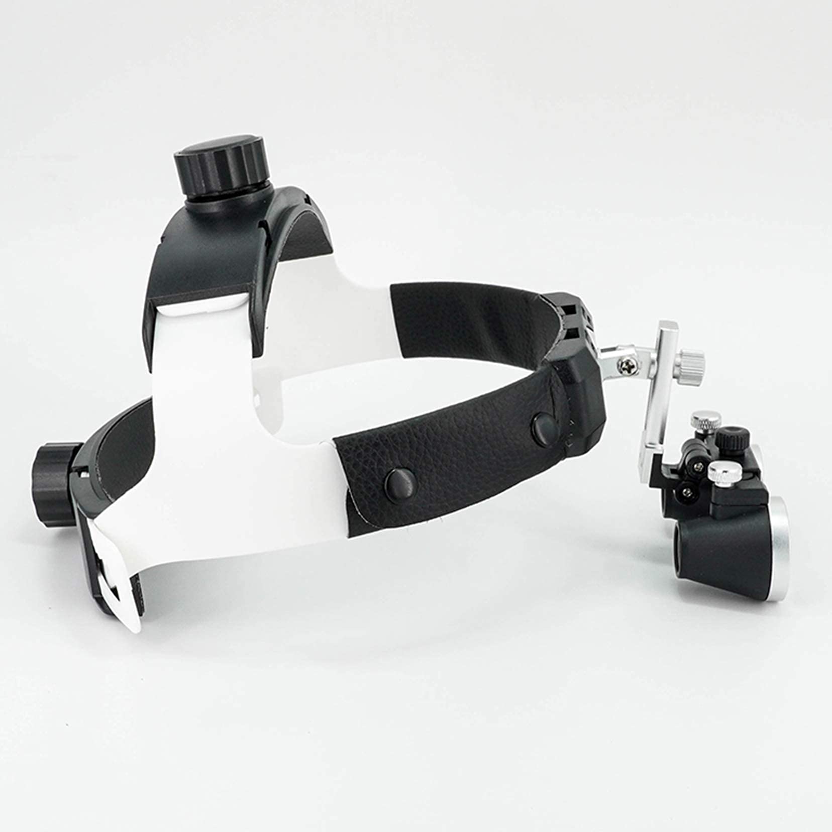 Lupenbrille mit 2,5-facher Vergrößerung, Clip-Lupenbrille, Kopfbandlupe mit LED-Lampe, freihändige Vergrößerung, Einstellbarer Arbeitsabstand von 420 mm,