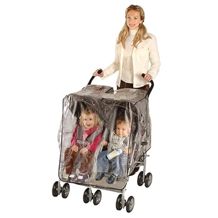 Jeep Side by Side Stroller Weather Shield - White - One Size