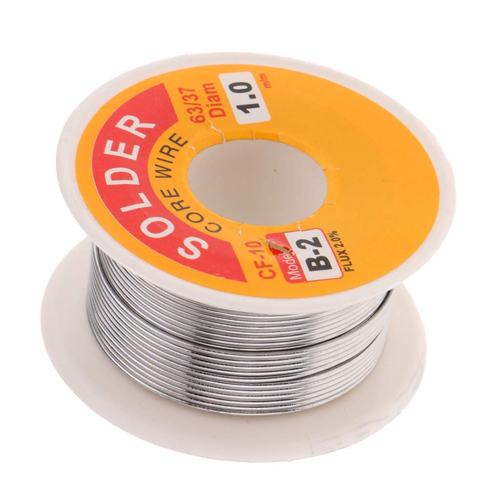 Baosity B-2 Tin Lead Solder Wire Rosin Core Soldering Flux Electrical Welding Reel - Silver, 1.0mm