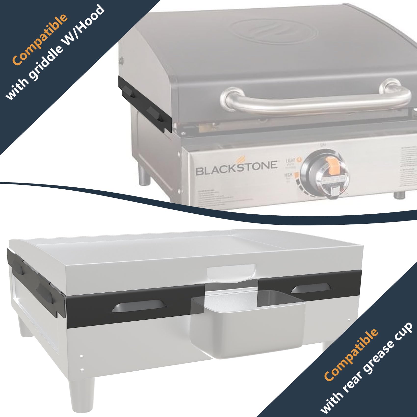 Verbesserter Windschutz Für Blackstone Grillplatte 55,9 Cm – Magnetisch, Aus Edelstahl, Spart Propan