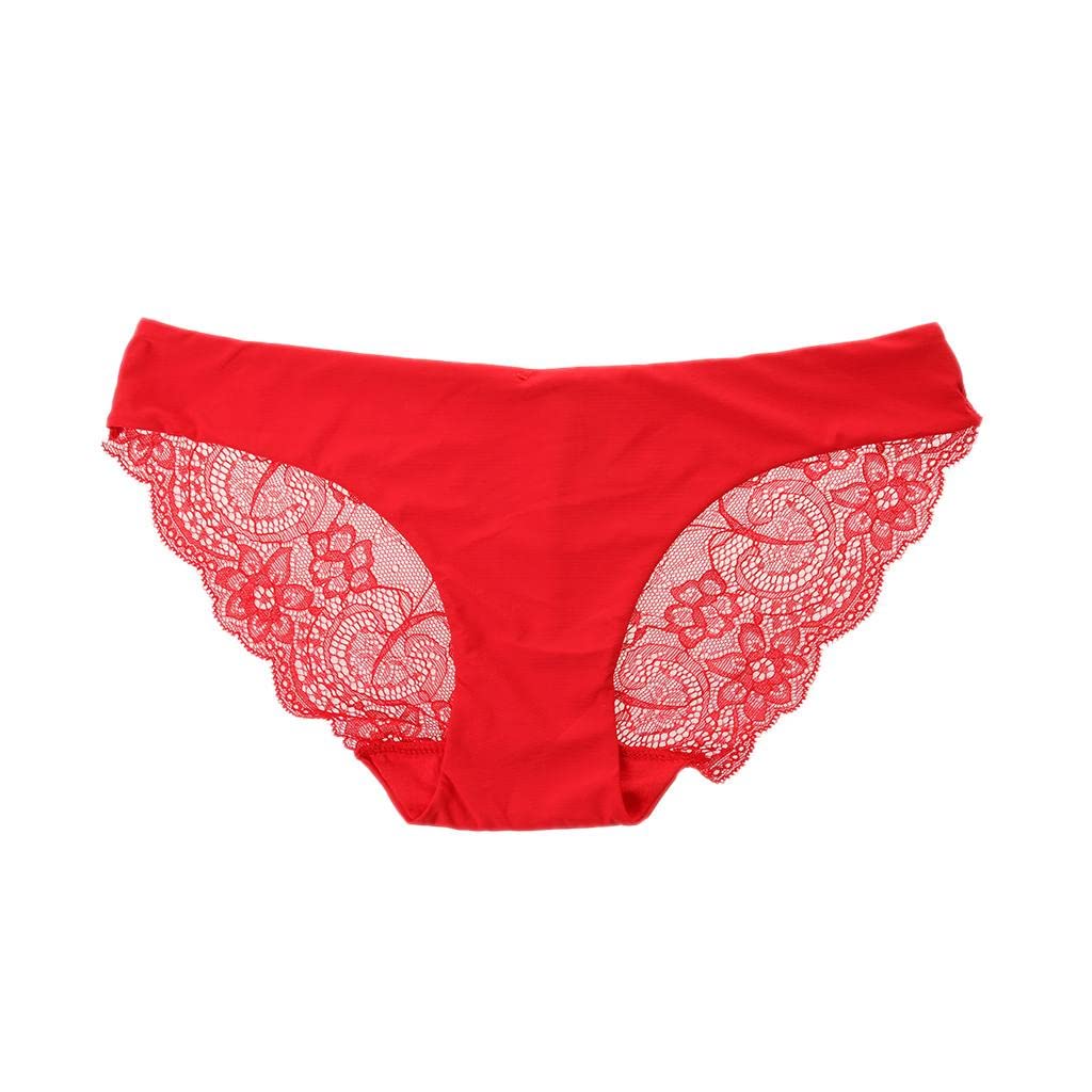 Lady Elastic G String Thong Bikini Panty Low Rise Lingerie M Red-image-42