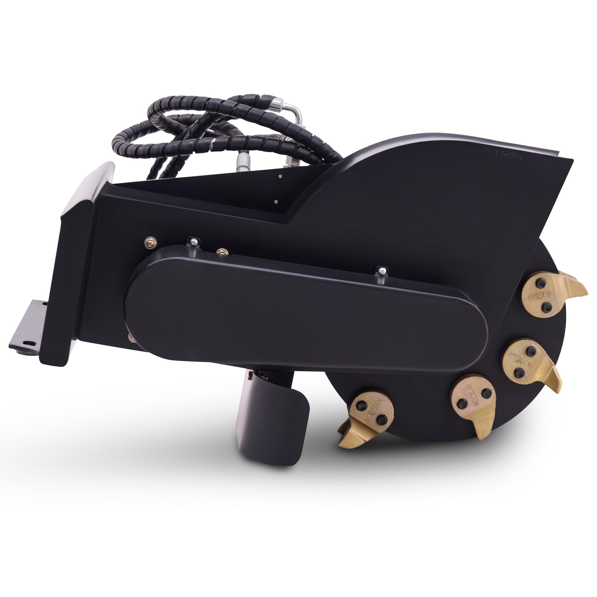 AHM Stump Grinder Attachment for Skid Steer Loader, Stump Shredder Machine for Tree Removal, Land Clearing, and Landscape Maintenance, 20.5" Cutting Wheel with 8 Pairs Carbide Steel Teeth